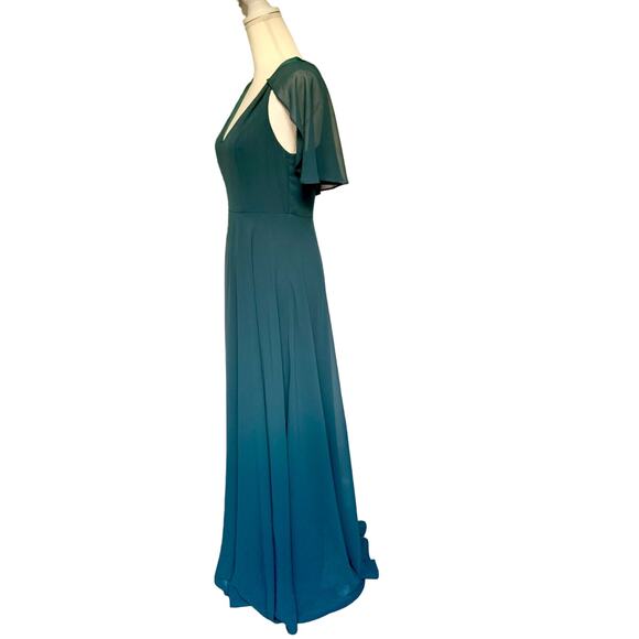 Lulus Kadence Emerald Green Chiffon Maxi Dress - Picture 5 of 12